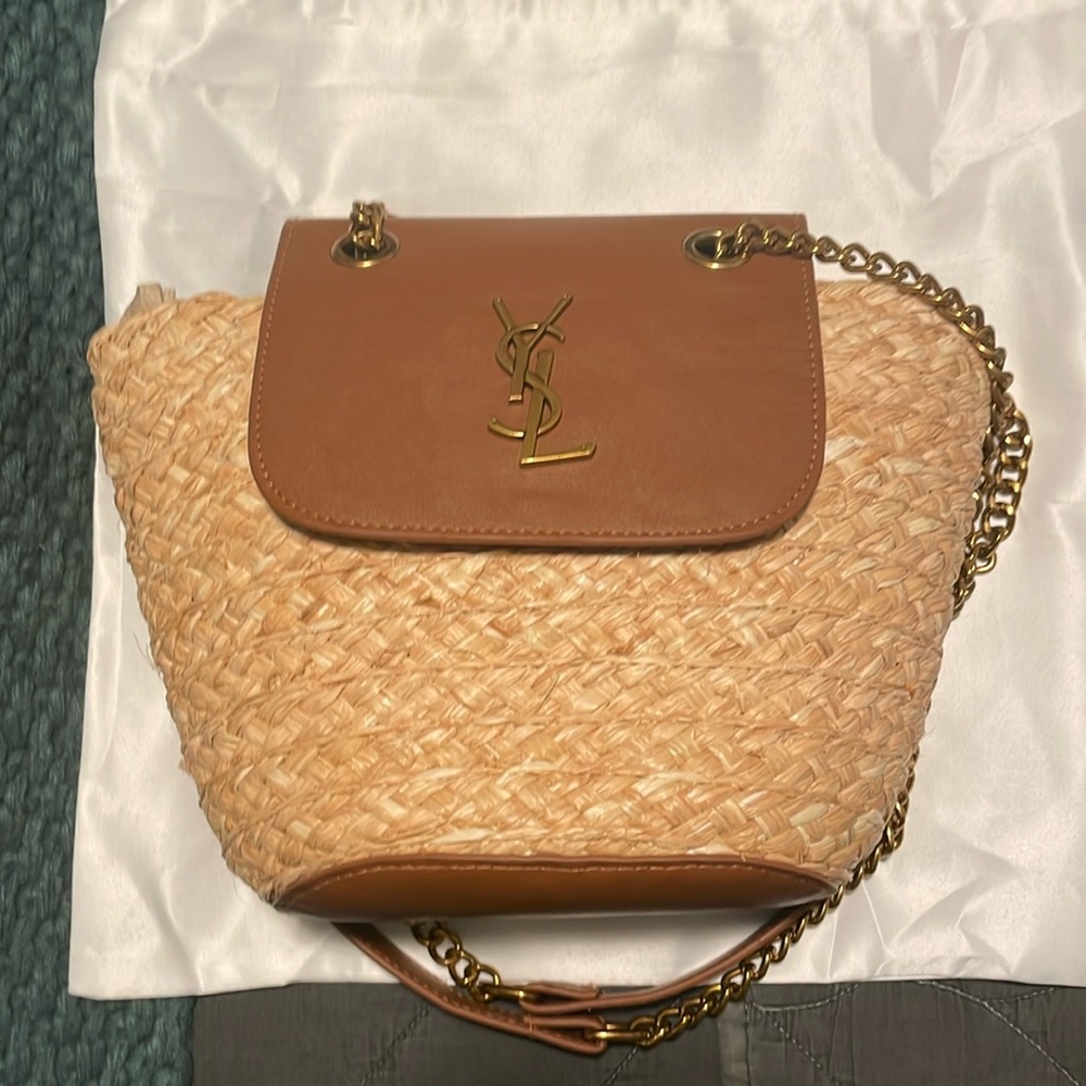 Straw bag FAUX YSL